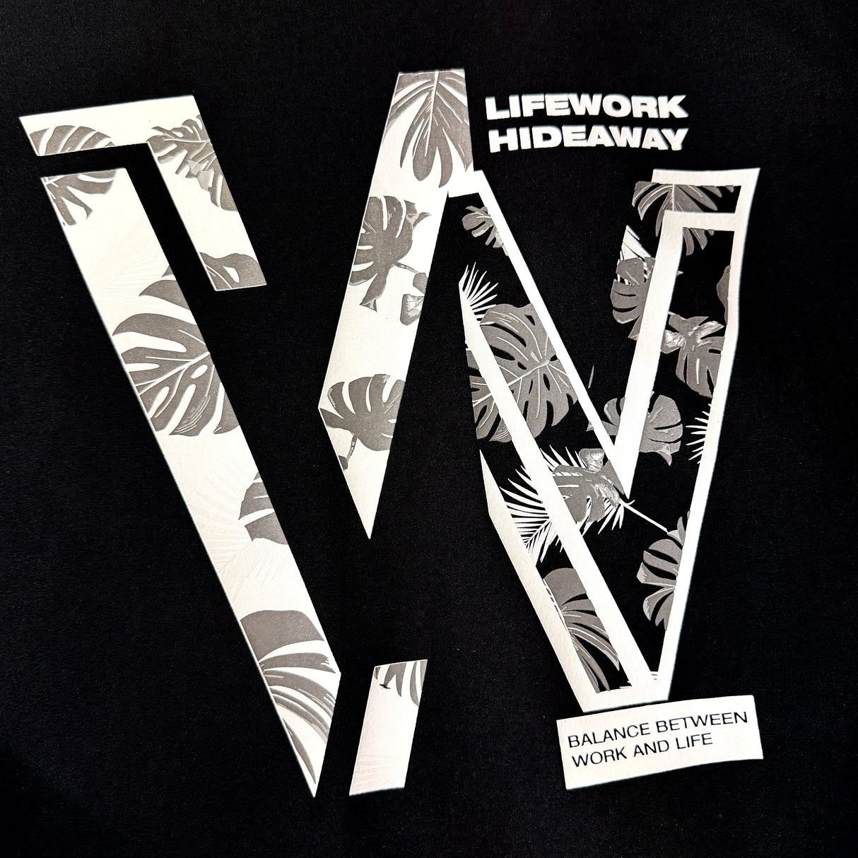 LifeWork W Logo Black Tee - ORIGINALFOOK