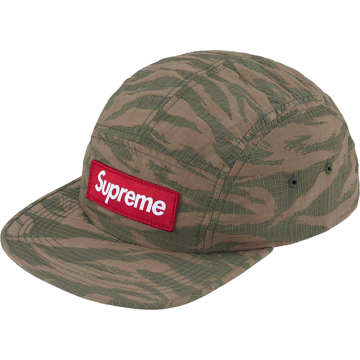 Supreme Box Logo Ripstop Cap Tiger Camo Olive - ORIGINALFOOK