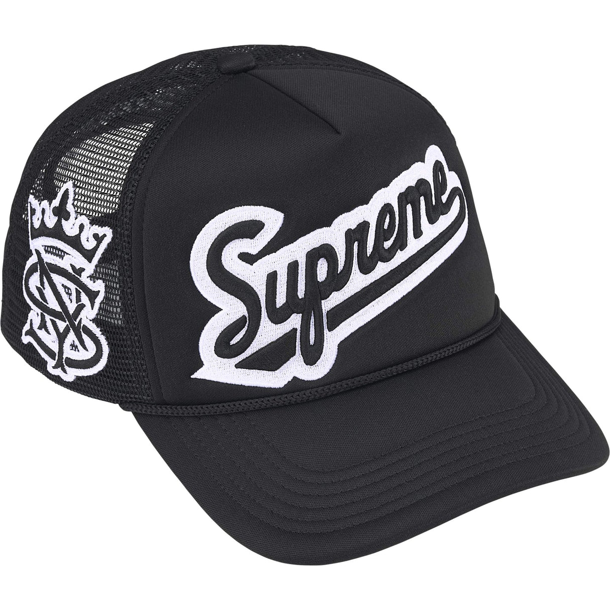 Supreme Multi Embroidery Trucker Cap Black - ORIGINALFOOK
