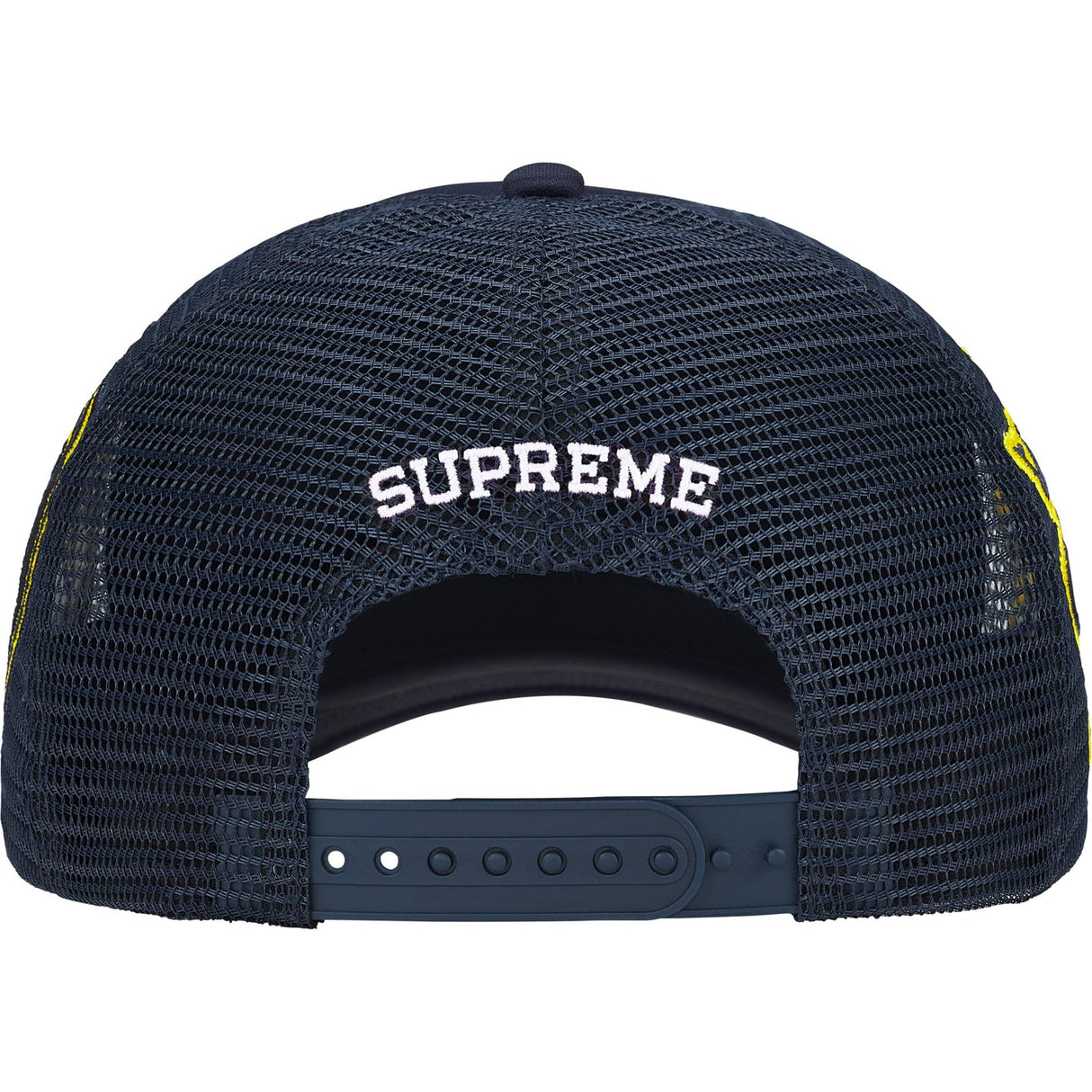 Supreme Multi Embroidery Trucker Cap Navy - ORIGINALFOOK