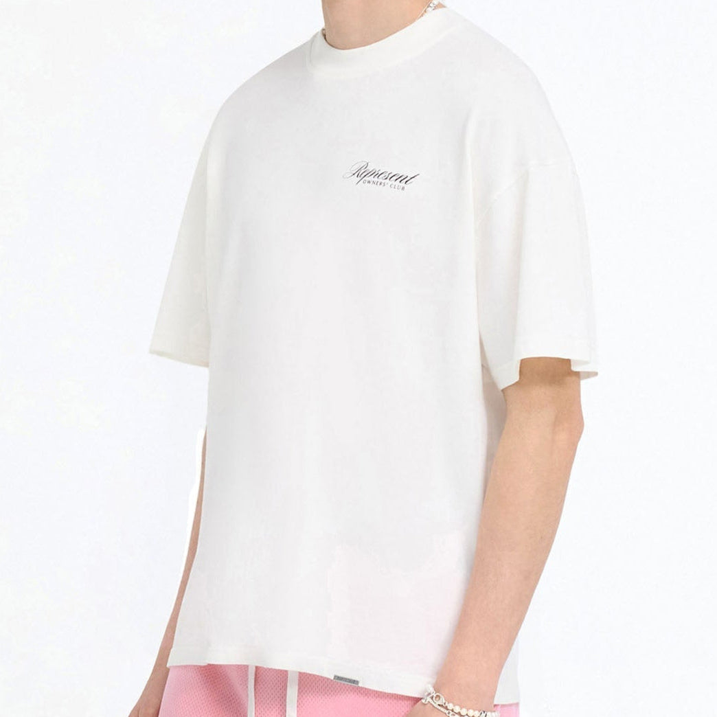 Represent Owners Club Script Tee White REPRESENT REPRESENT - originalfook singapore