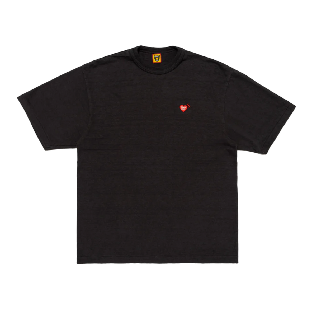 Human Made Heart Badge Slogan Tee Black HUMAN MADE HUMAN MADE - originalfook singapore