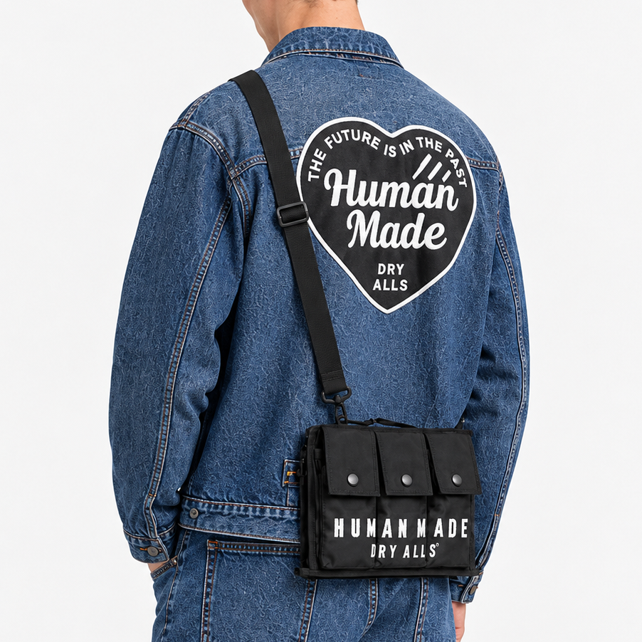 Human Made Military Shoulder Bag Black