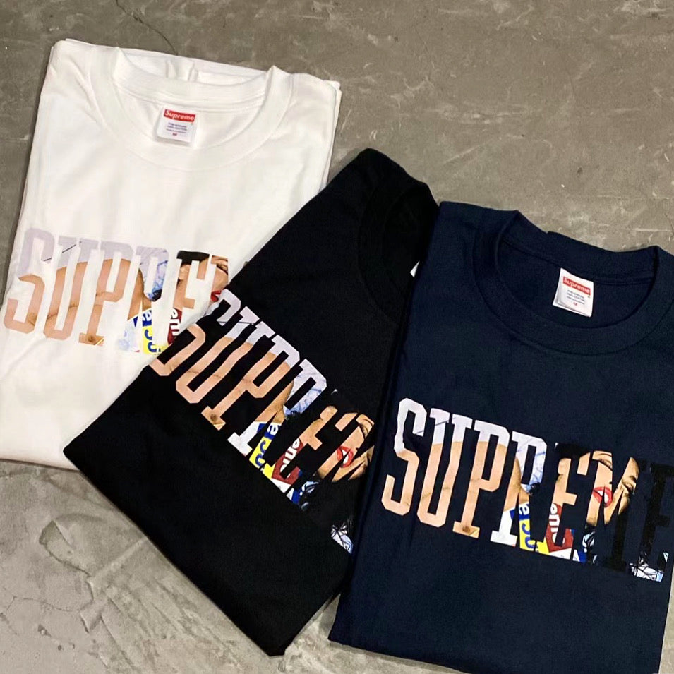 Supreme Collegiate Tee Black SUPREME SUPREME - originalfook singapore