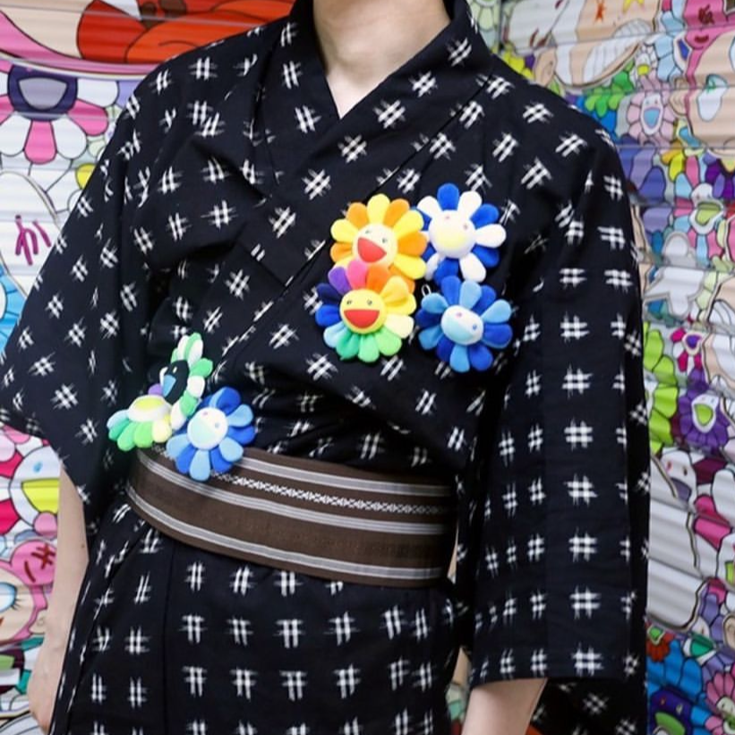 Takashi Murakami Kaikai Kiki Flower Plush Badge Keychain Pin Rainbow White TAKASHI MURAKAMI TAKASHI MURAKAMI - originalfook singapore