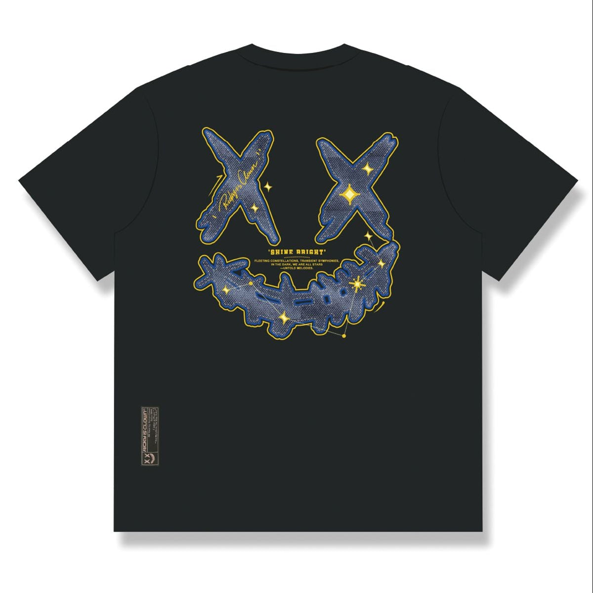 Rickyisclown Spark Leather Patch Tee Black R37250407C D11 - ORIGINALFOOK