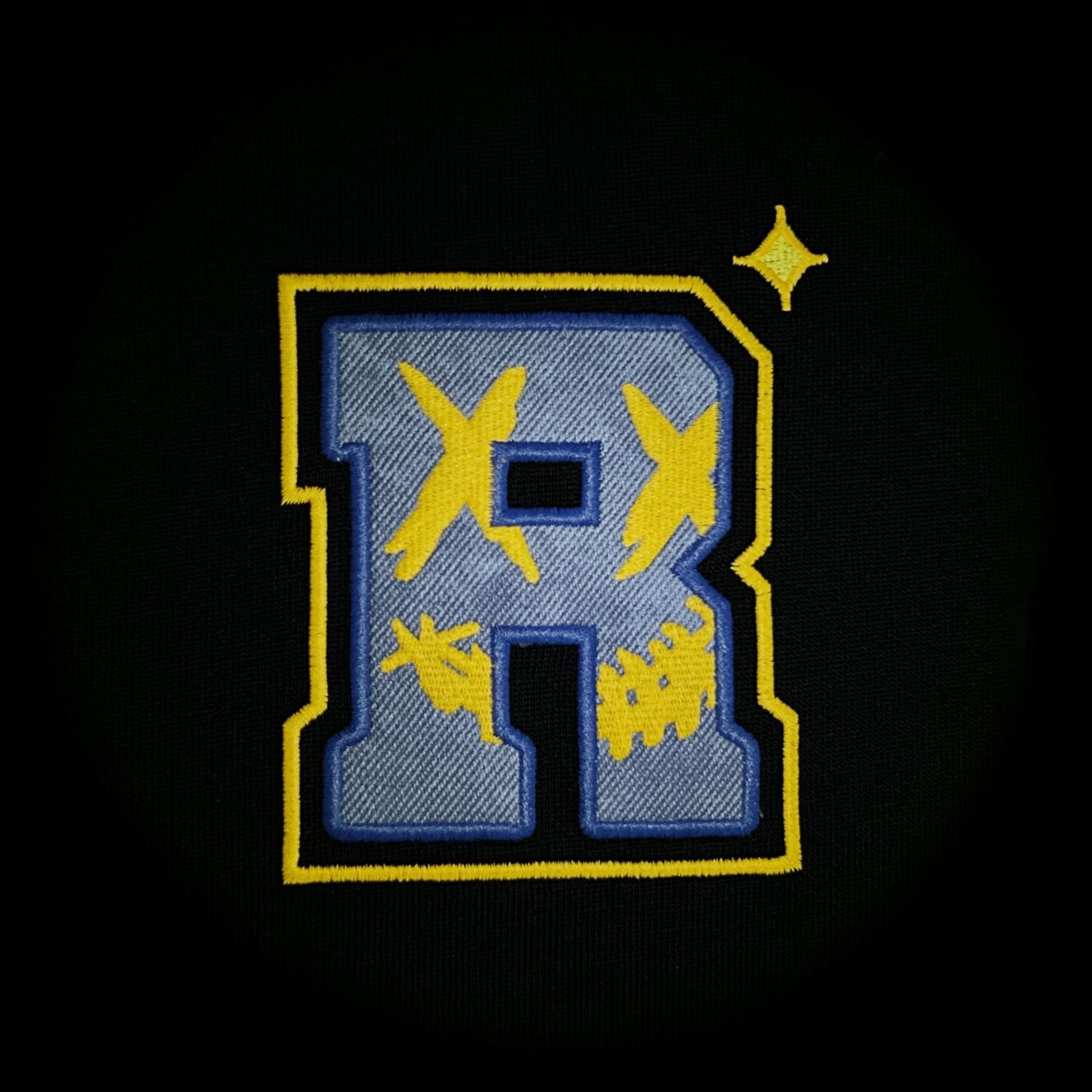 Rickyisclown Spark Leather Patch Tee Black R37250407C D11 - ORIGINALFOOK