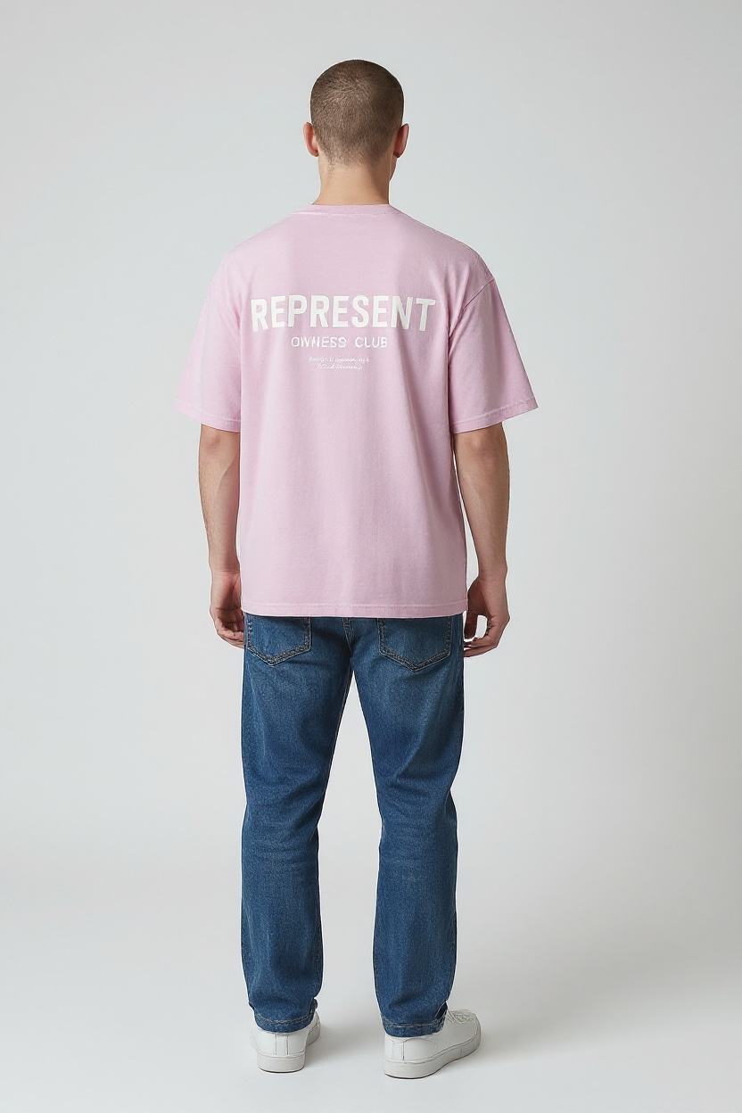 Lilac Represent Owners Club Logo Tee featuring the brand's signature design and branding on the front.