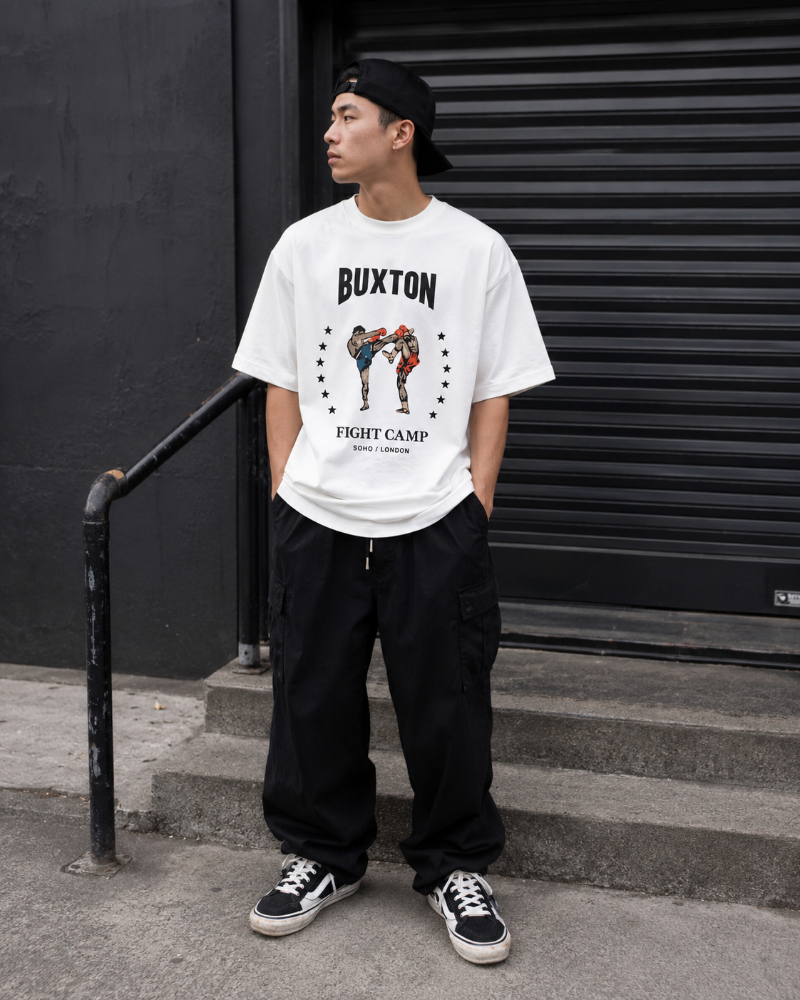 Cole Buxton Fighter Tee, men's casual apparel featuring a classic fit and logo design, displayed on a plain background.