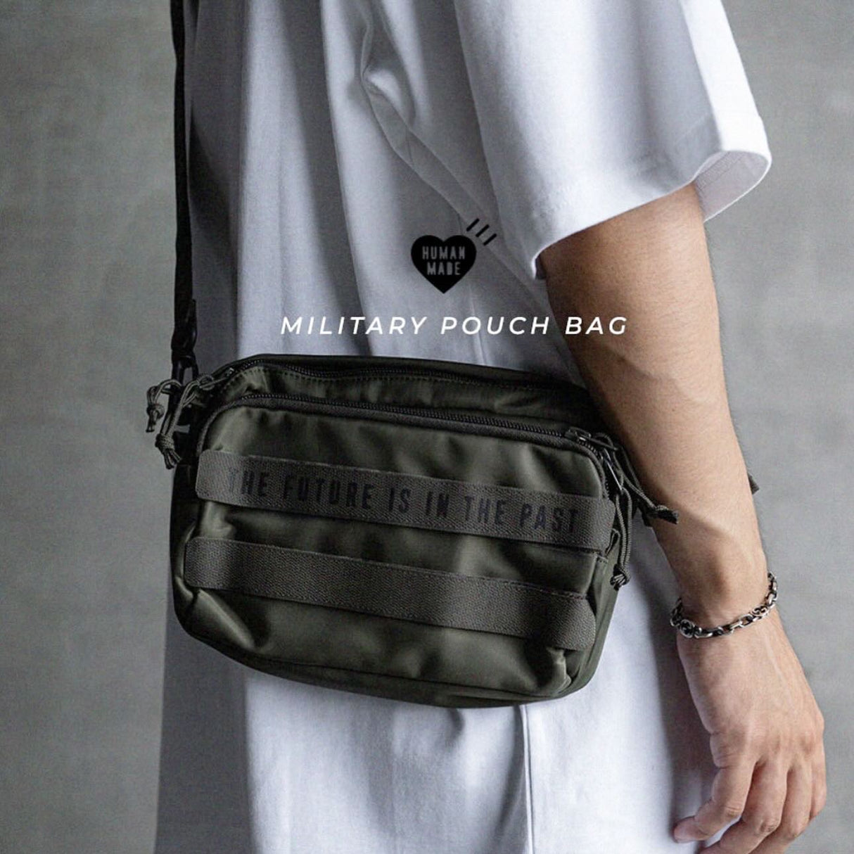 Human Made Military Sling Bag Olive - ORIGINALFOOK