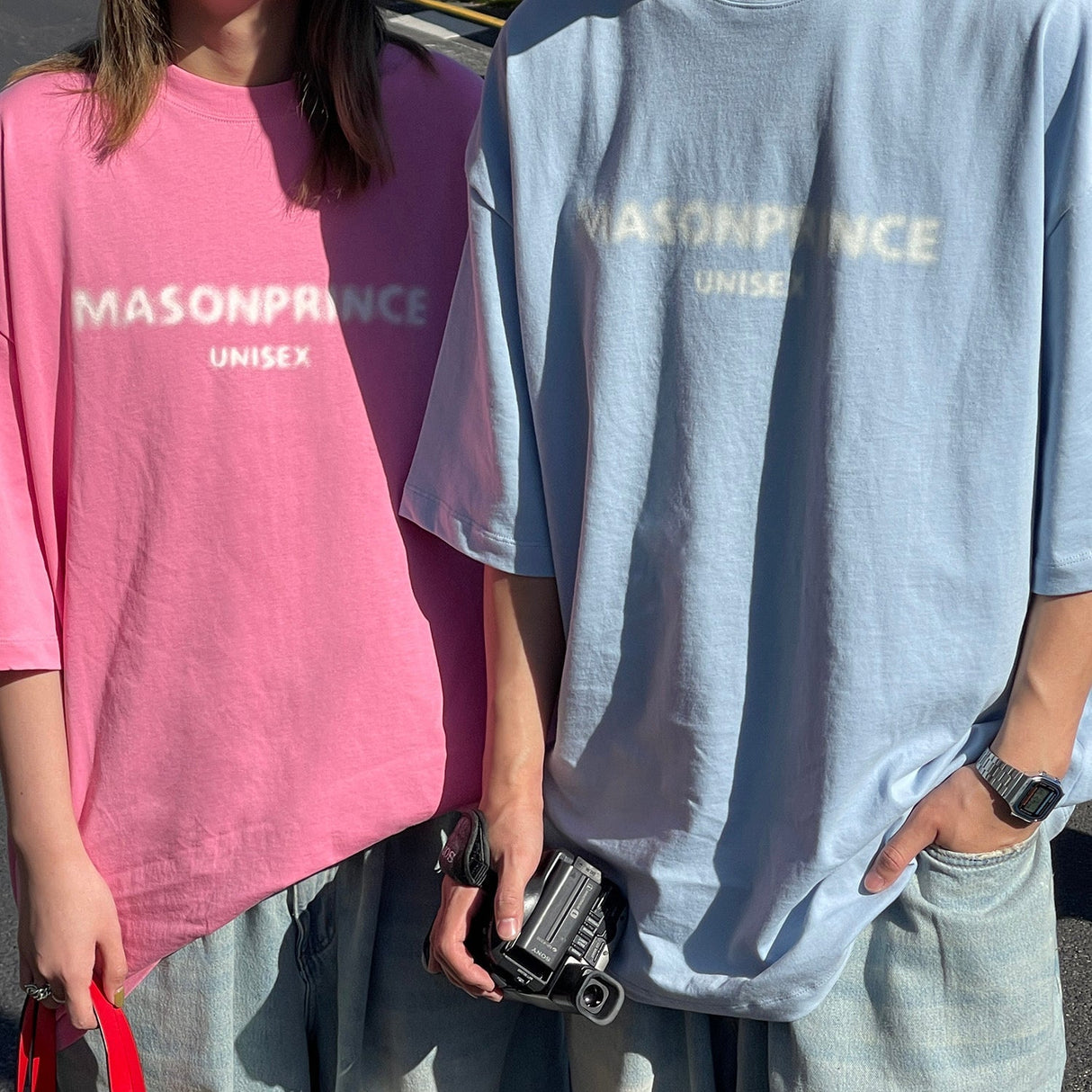 MASONPRINCE Classic Spray Logo Tee Sky Blue - ORIGINALFOOK