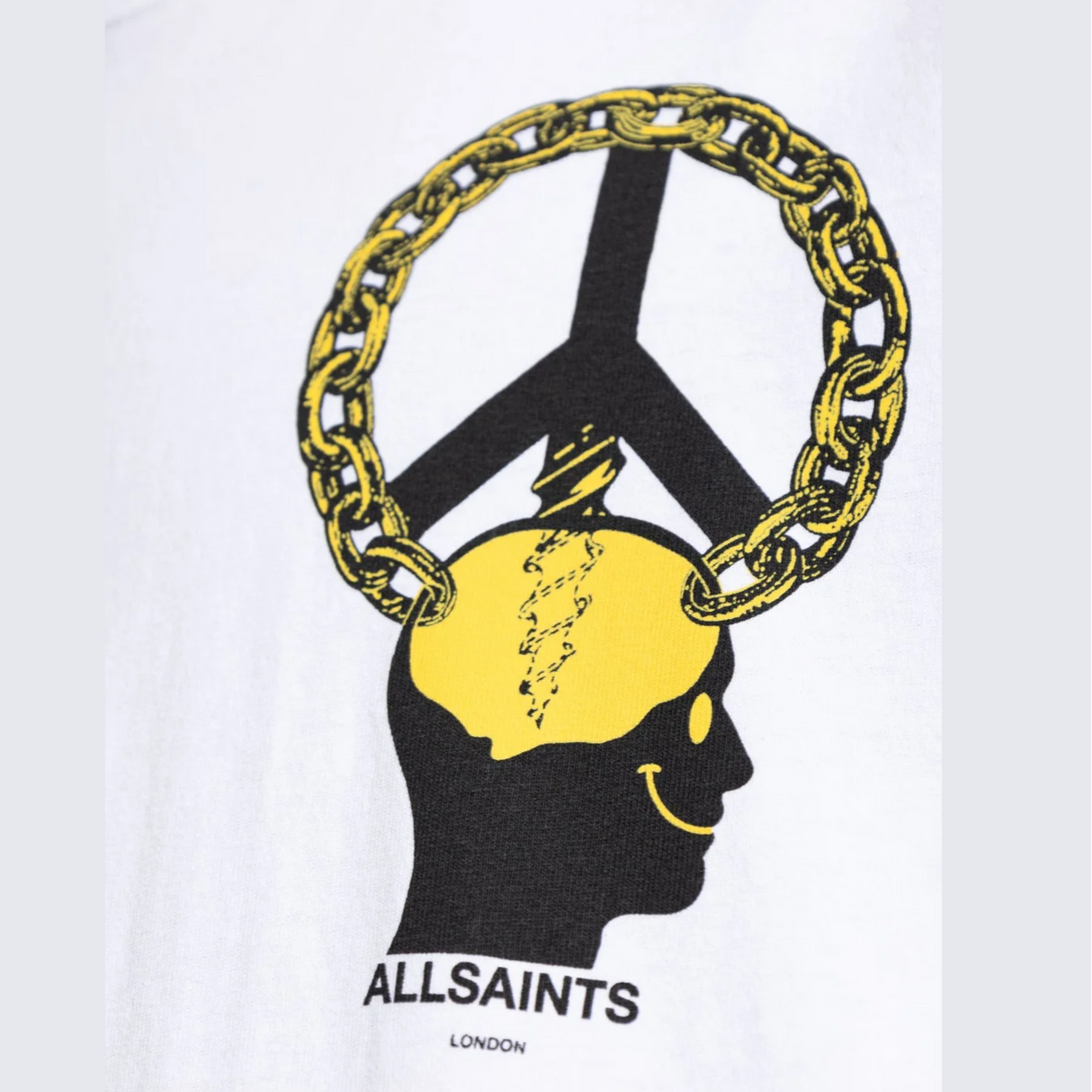 AllSaints Peace Chain White Tee - ORIGINALFOOK