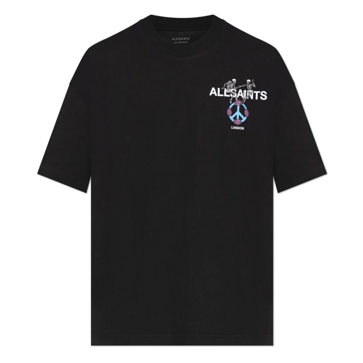 AllSaints Reincarnate Black Tee - ORIGINALFOOK