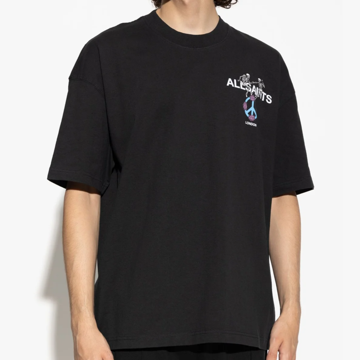 AllSaints Reincarnate Black Tee - ORIGINALFOOK