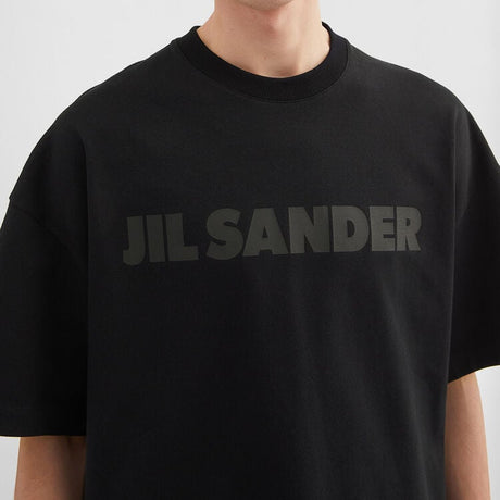 Jil Sander Signature Logo Tee Black - ORIGINALFOOK