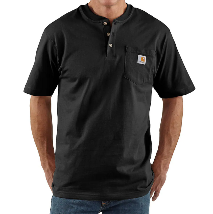 Carhartt Henley Oversized Pocket Tee Black CARHARTT CARHARTT - originalfook singapore
