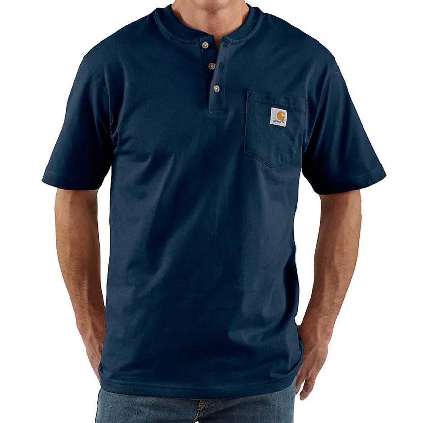 Carhartt Henley Oversized Pocket Tee Navy CARHARTT CARHARTT - originalfook singapore