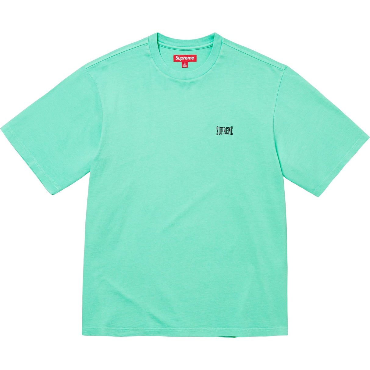 Supreme Warm Up Logo Washed Turquoise Tee - ORIGINALFOOK