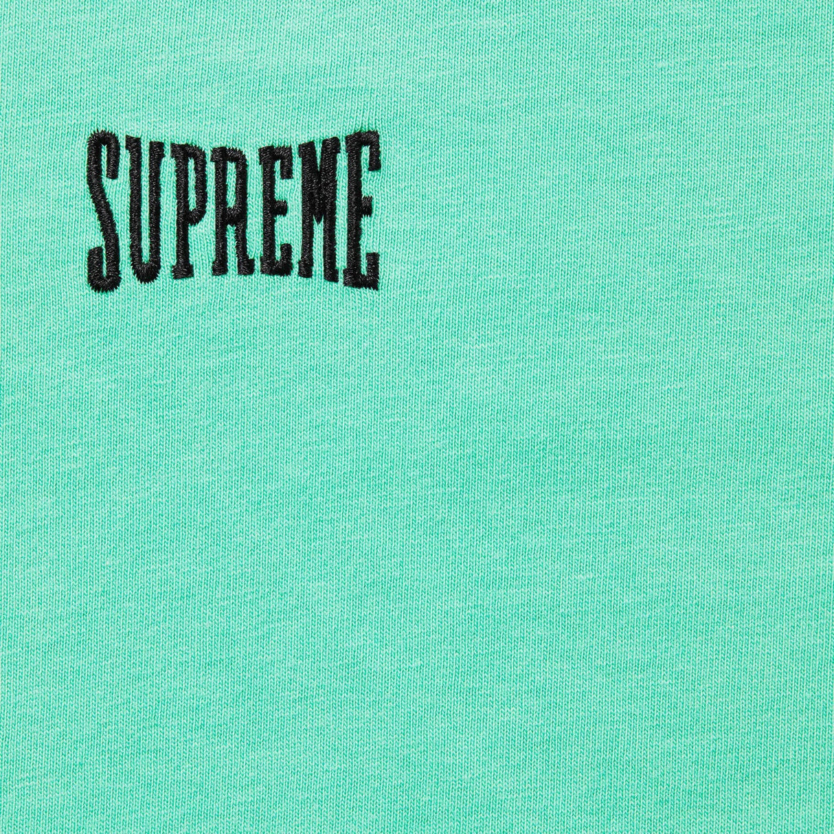 Supreme Warm Up Logo Washed Turquoise Tee - ORIGINALFOOK