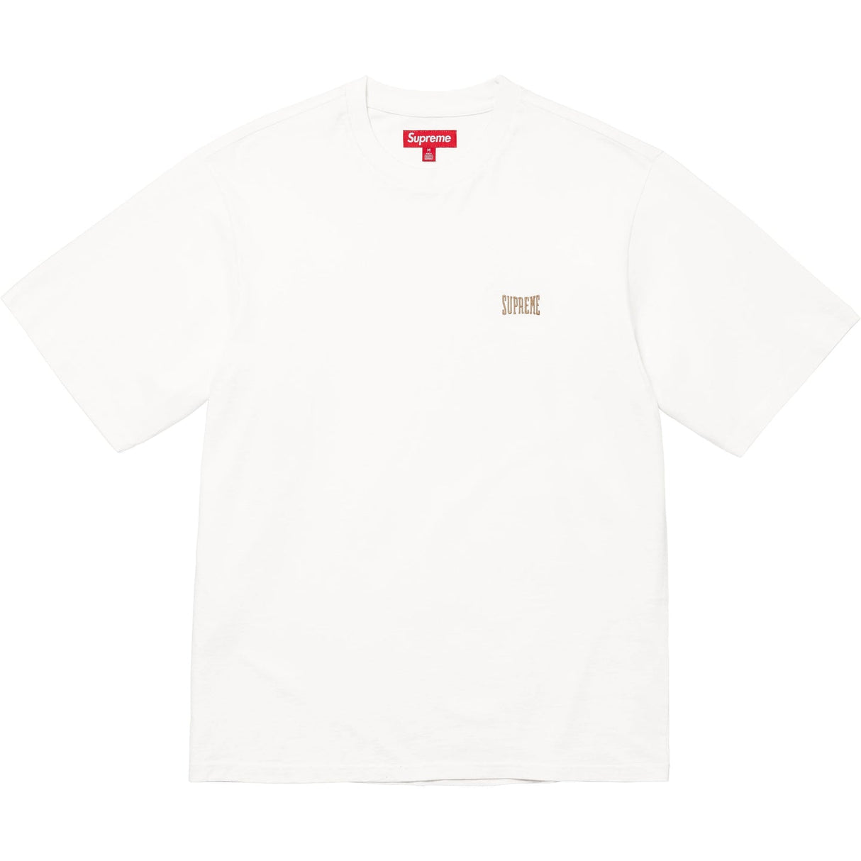 Supreme Warm Up Logo Washed White Tee - ORIGINALFOOK