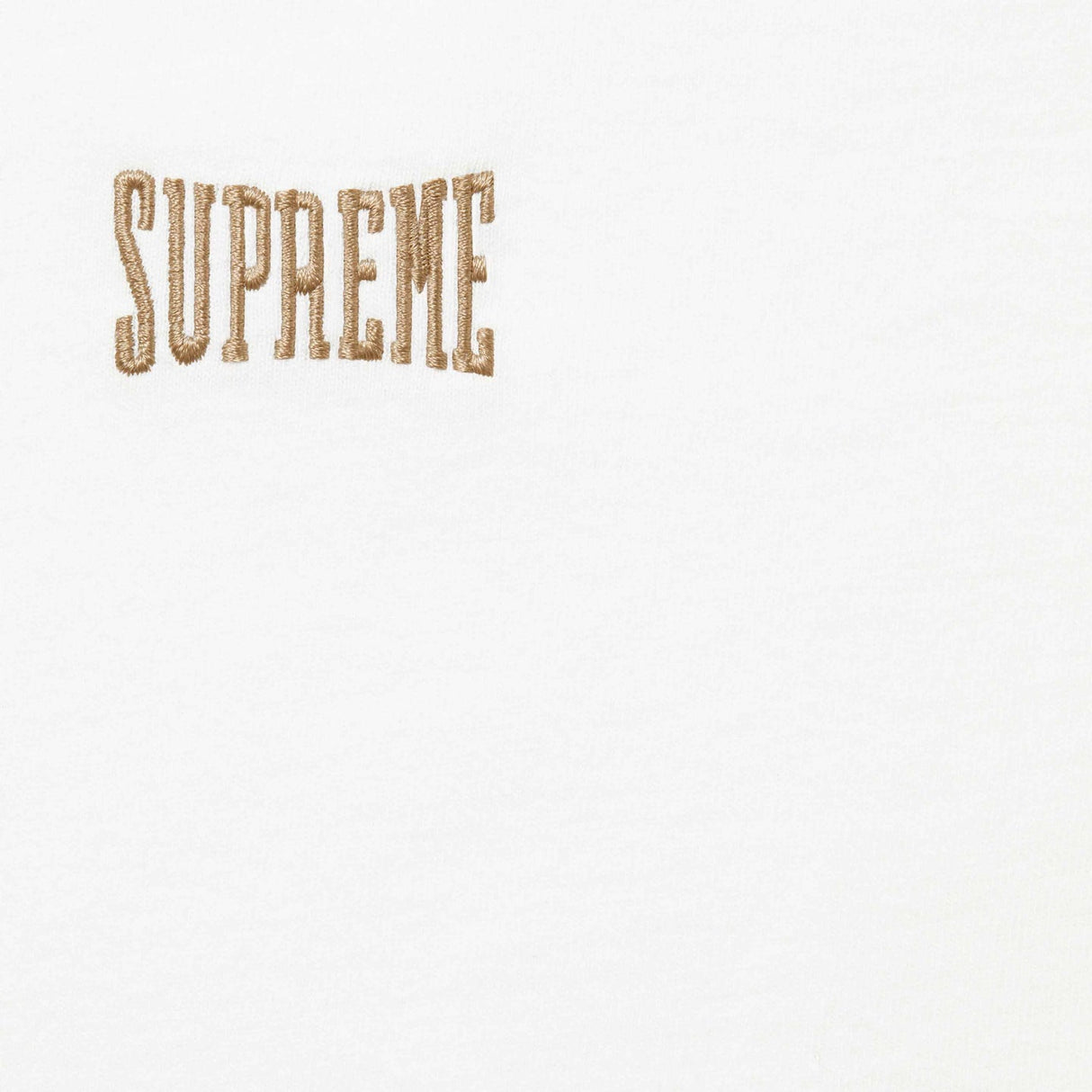 Supreme Warm Up Logo Washed White Tee - ORIGINALFOOK