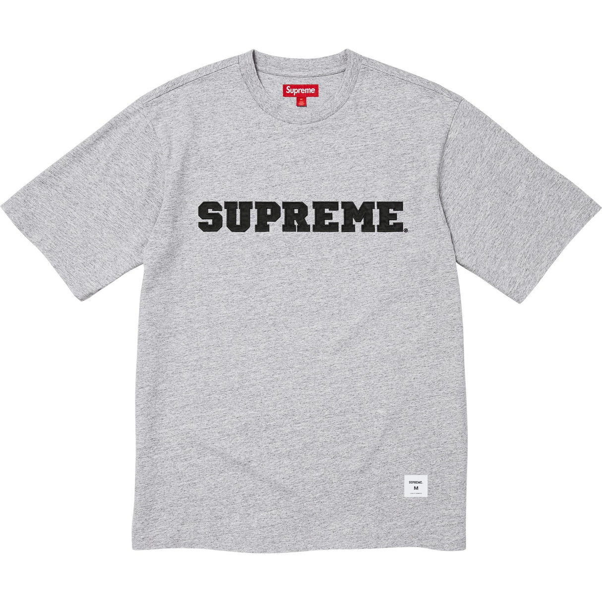 Supreme Collegiate Applique Logo Tee Heather Grey