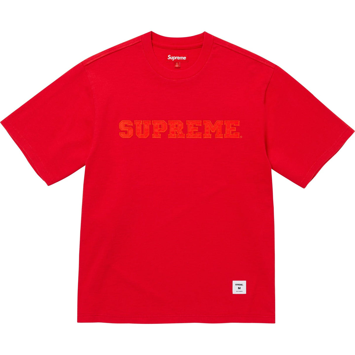 Supreme Collegiate Applique Logo Tee Red