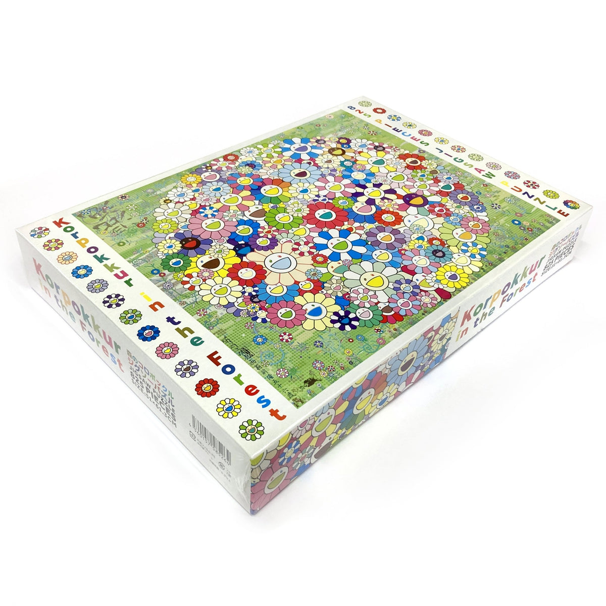 Takashi Murakami Korpokkur in the Forest 825pcs jigsaw puzzle, featuring vibrant artwork and colorful forest scene.