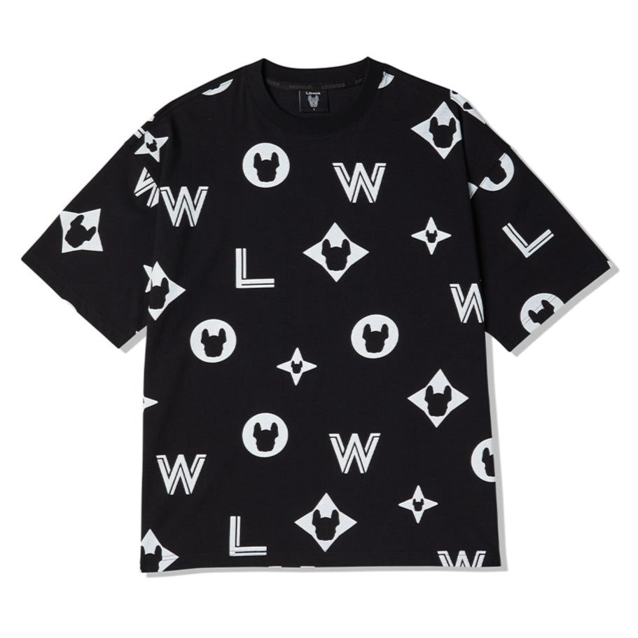 LifeWork Big Monogram Tee Black lifework lifework - originalfook singapore