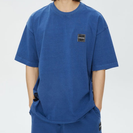LifeWork Square Logo Patch Tee Blue lifework lifework - originalfook singapore