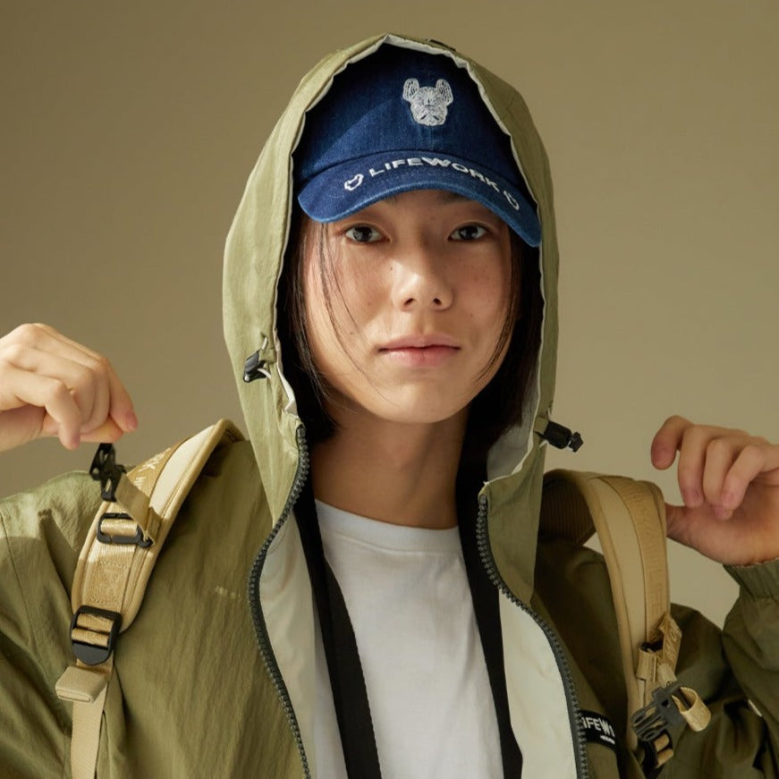 LifeWork Bulldog Baseball Cap Dark Denim lifework lifework - originalfook singapore