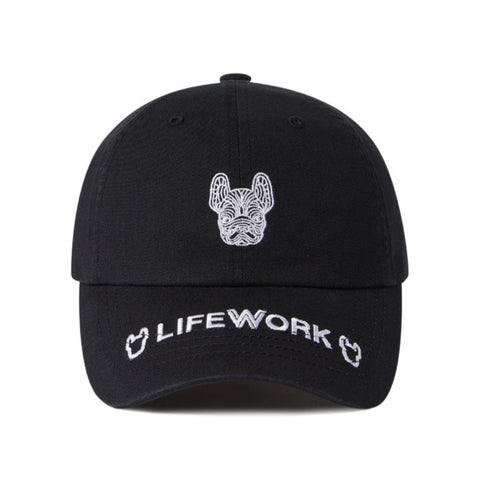 LifeWork Bulldog Baseball Cap Black