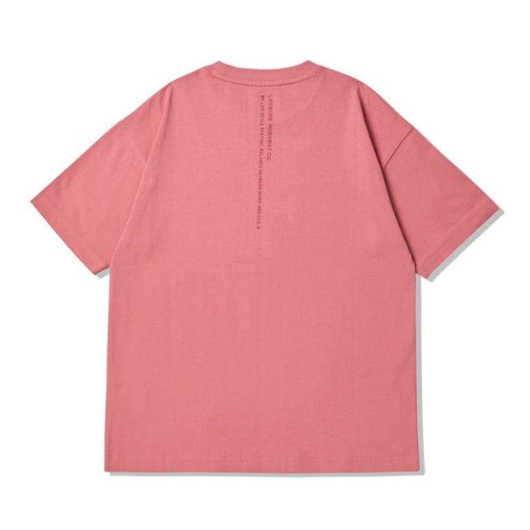 LifeWork Patch Logo Tee Coral lifework lifework - originalfook singapore