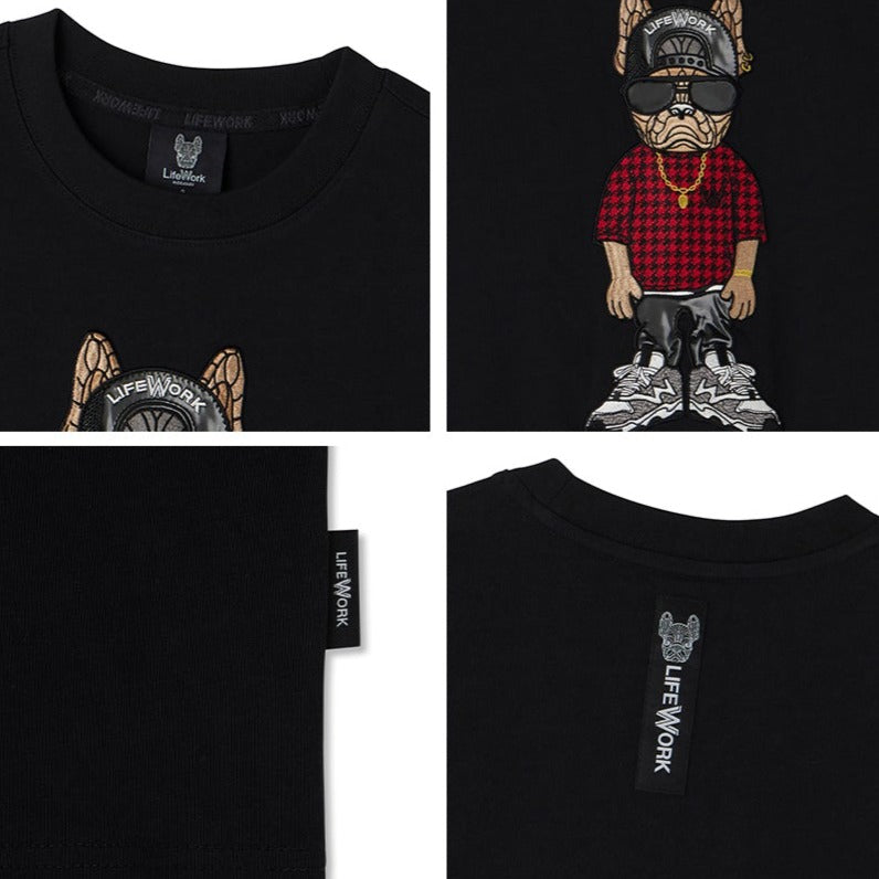 LifeWork Snapback Hip Bulldog Tee Black lifework lifework - originalfook singapore