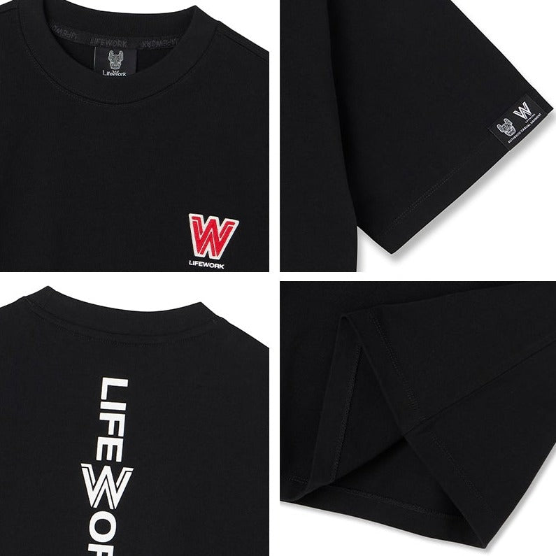 LifeWork Basic W Logo Tee Black lifework lifework - originalfook singapore