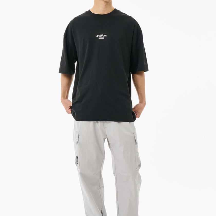 LifeWork W Logo Black Tee - ORIGINALFOOK