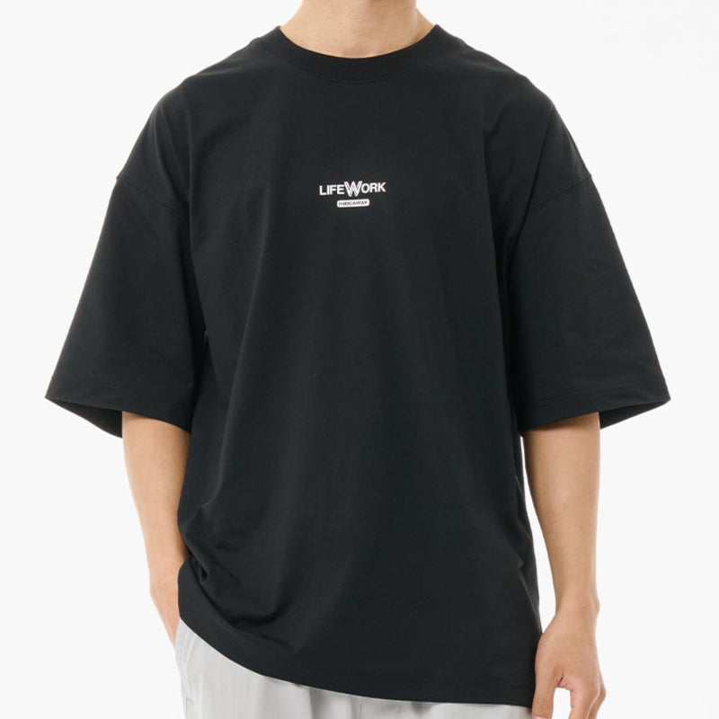 LifeWork W Logo Black Tee - ORIGINALFOOK