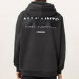 AllSaints Redact Embroidered Logo Hoodie Washed Black ALLSAINTS ALLSAINTS - originalfook singapore