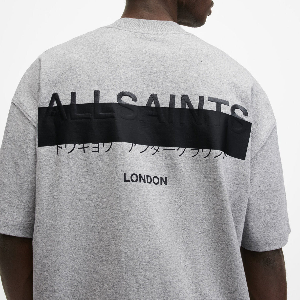 AllSaints Redact Strikeout Tee Grey ALLSAINTS ALLSAINTS - originalfook singapore