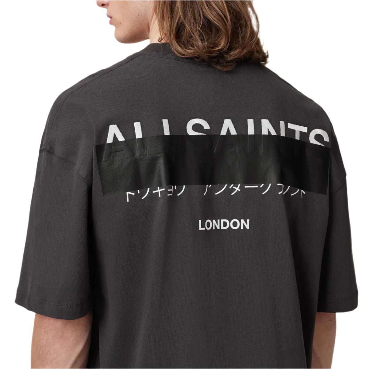 AllSaints Redact Strikeout Tee Washed Black ALLSAINTS ALLSAINTS - originalfook singapore