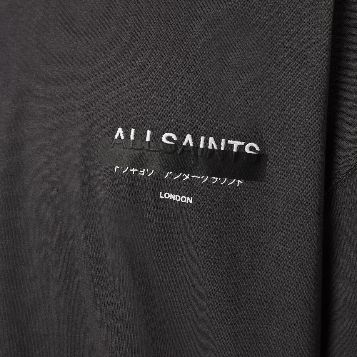 AllSaints Redact Strikeout Tee Washed Black ALLSAINTS ALLSAINTS - originalfook singapore