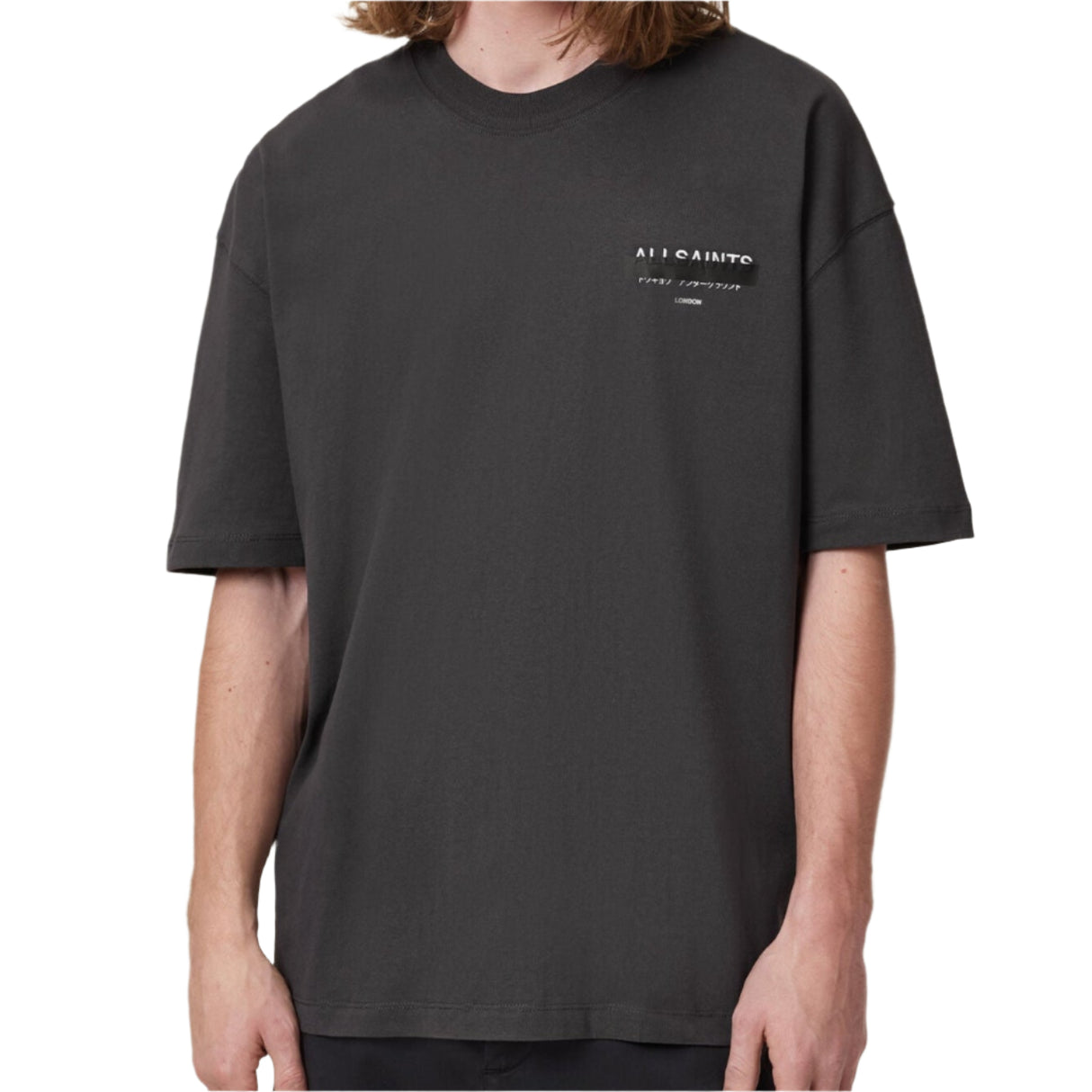 AllSaints Redact Strikeout Tee Washed Black ALLSAINTS ALLSAINTS - originalfook singapore