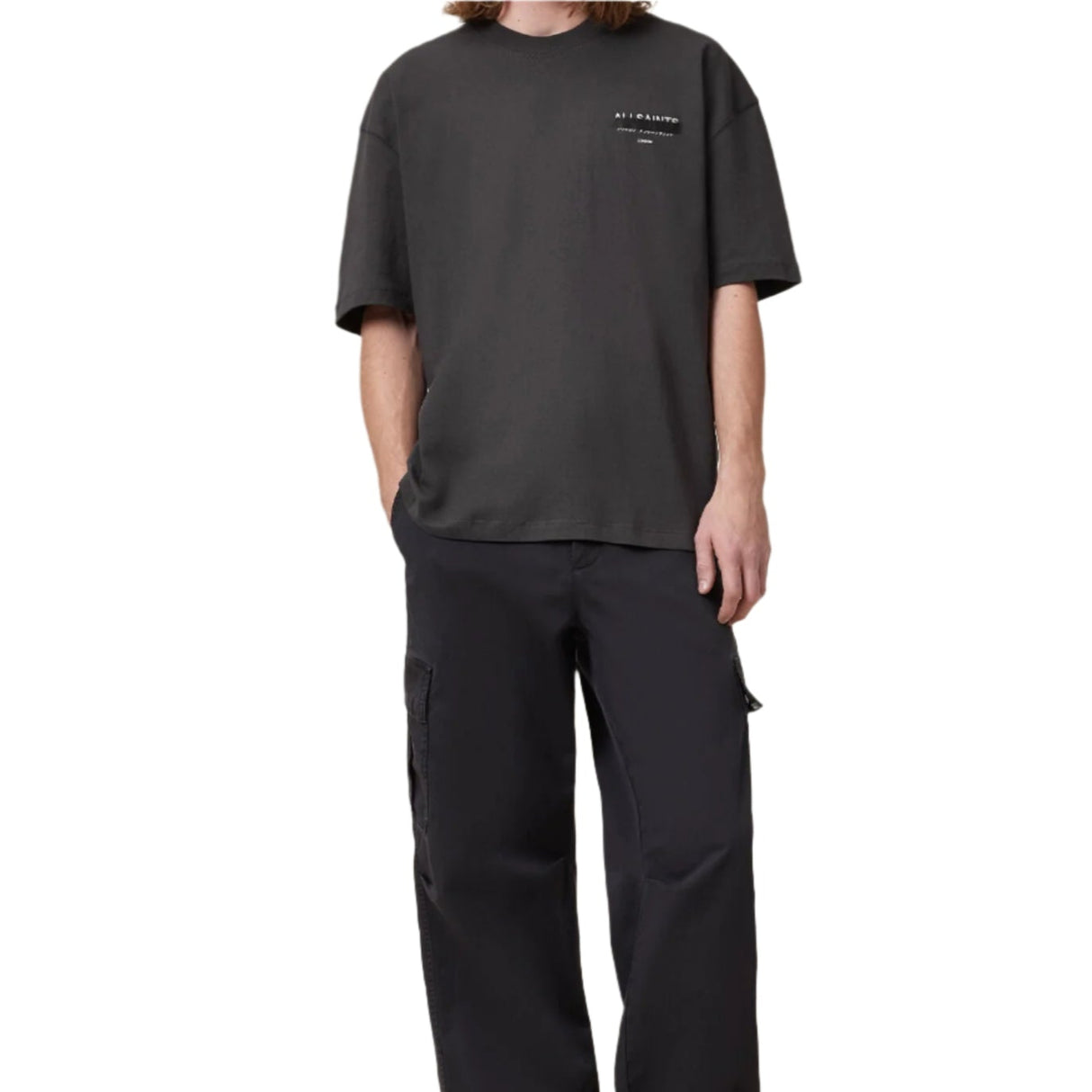 AllSaints Redact Strikeout Tee Washed Black ALLSAINTS ALLSAINTS - originalfook singapore