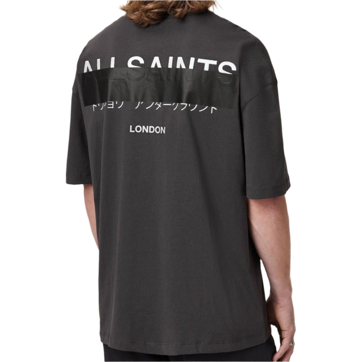 AllSaints Redact Strikeout Tee Washed Black ALLSAINTS ALLSAINTS - originalfook singapore