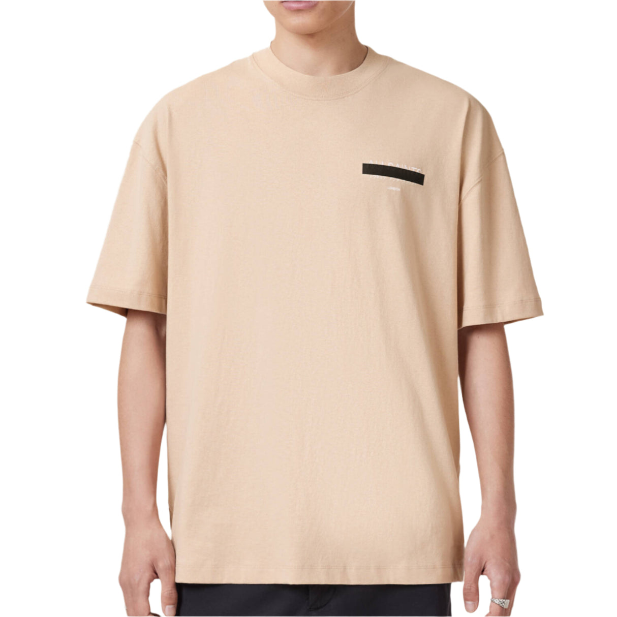 AllSaints Redact Strikeout Tee Light Brown ALLSAINTS ALLSAINTS - originalfook singapore