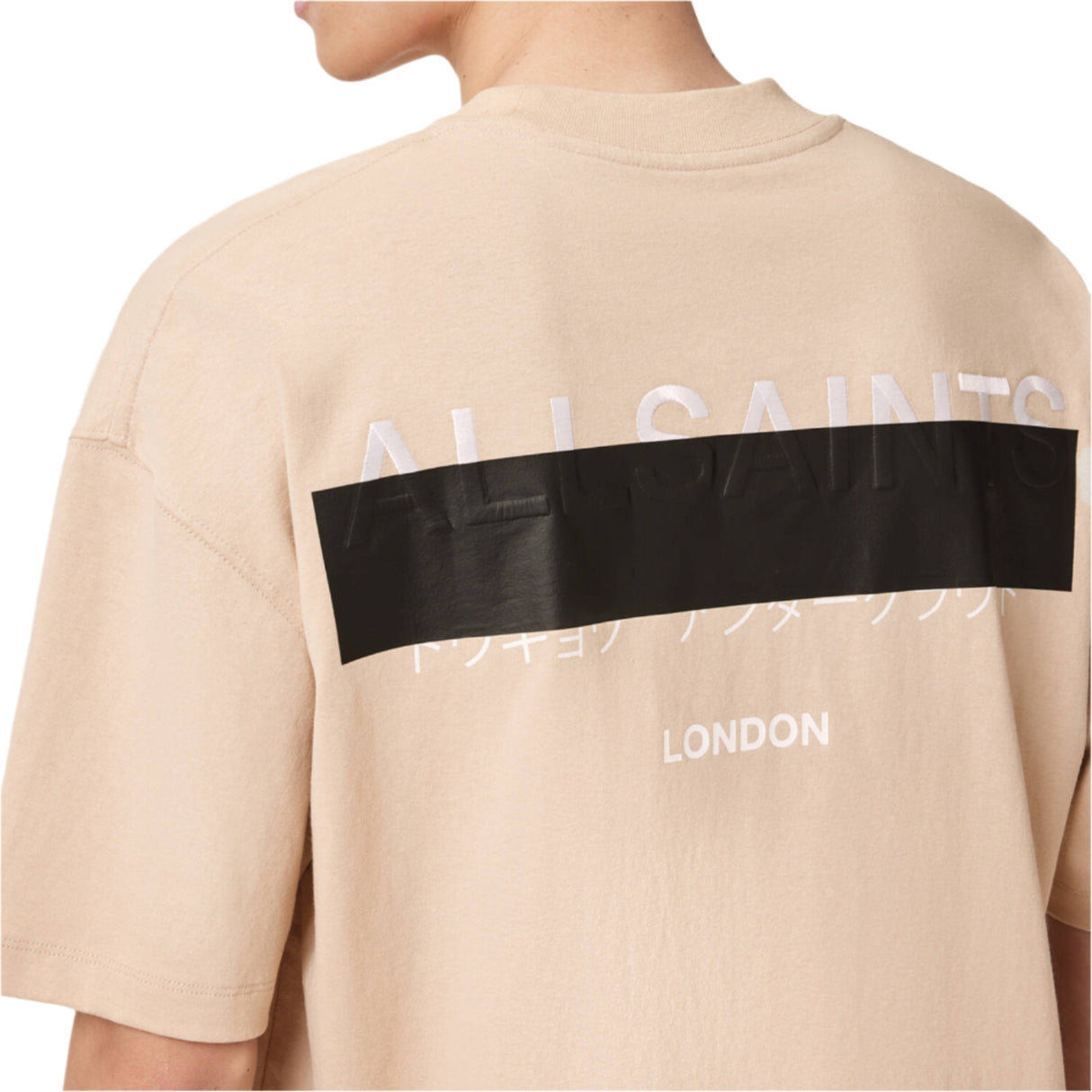 AllSaints Redact Strikeout Tee Light Brown ALLSAINTS ALLSAINTS - originalfook singapore