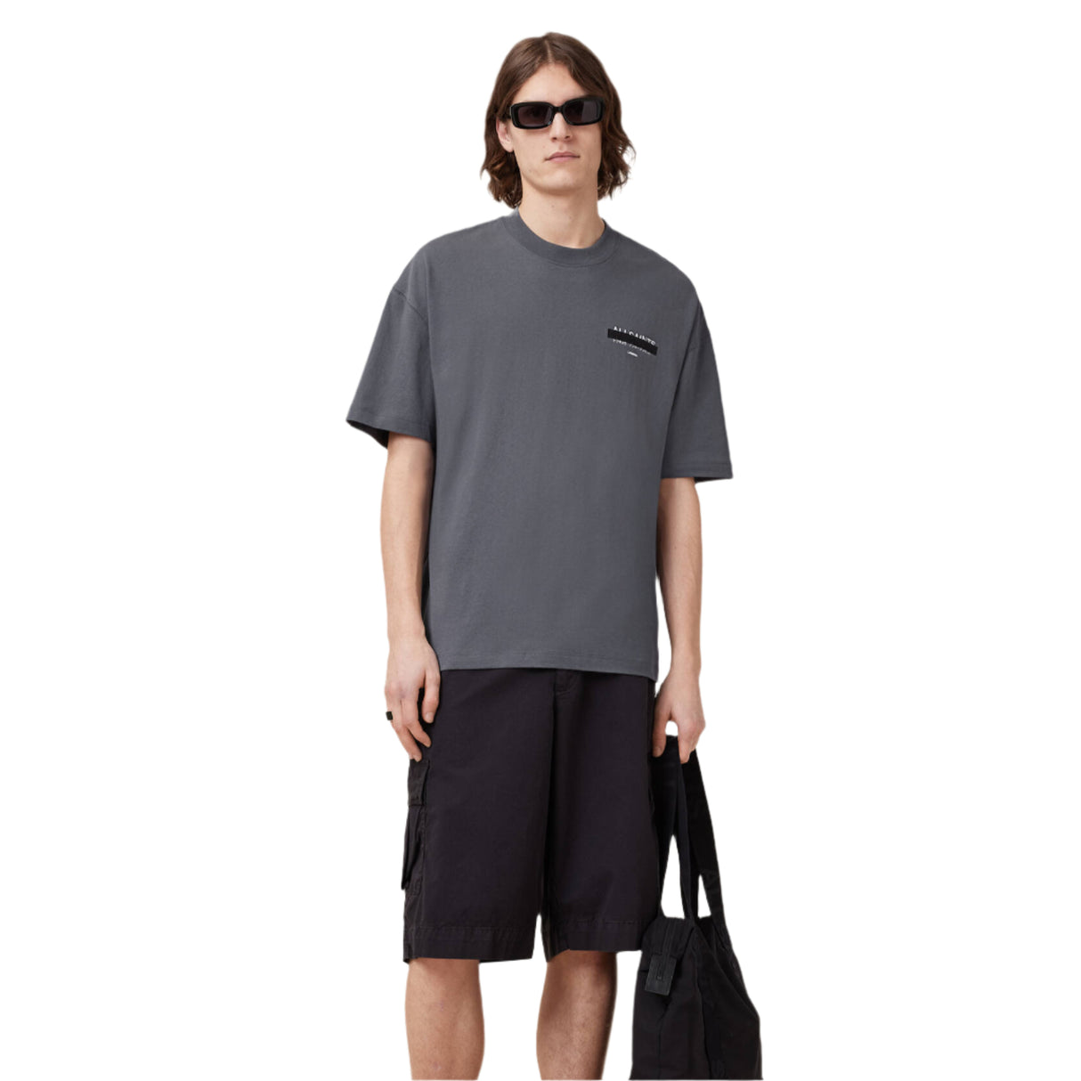 AllSaints Redact Strikeout Tee Pitched Blue ALLSAINTS ALLSAINTS - originalfook singapore