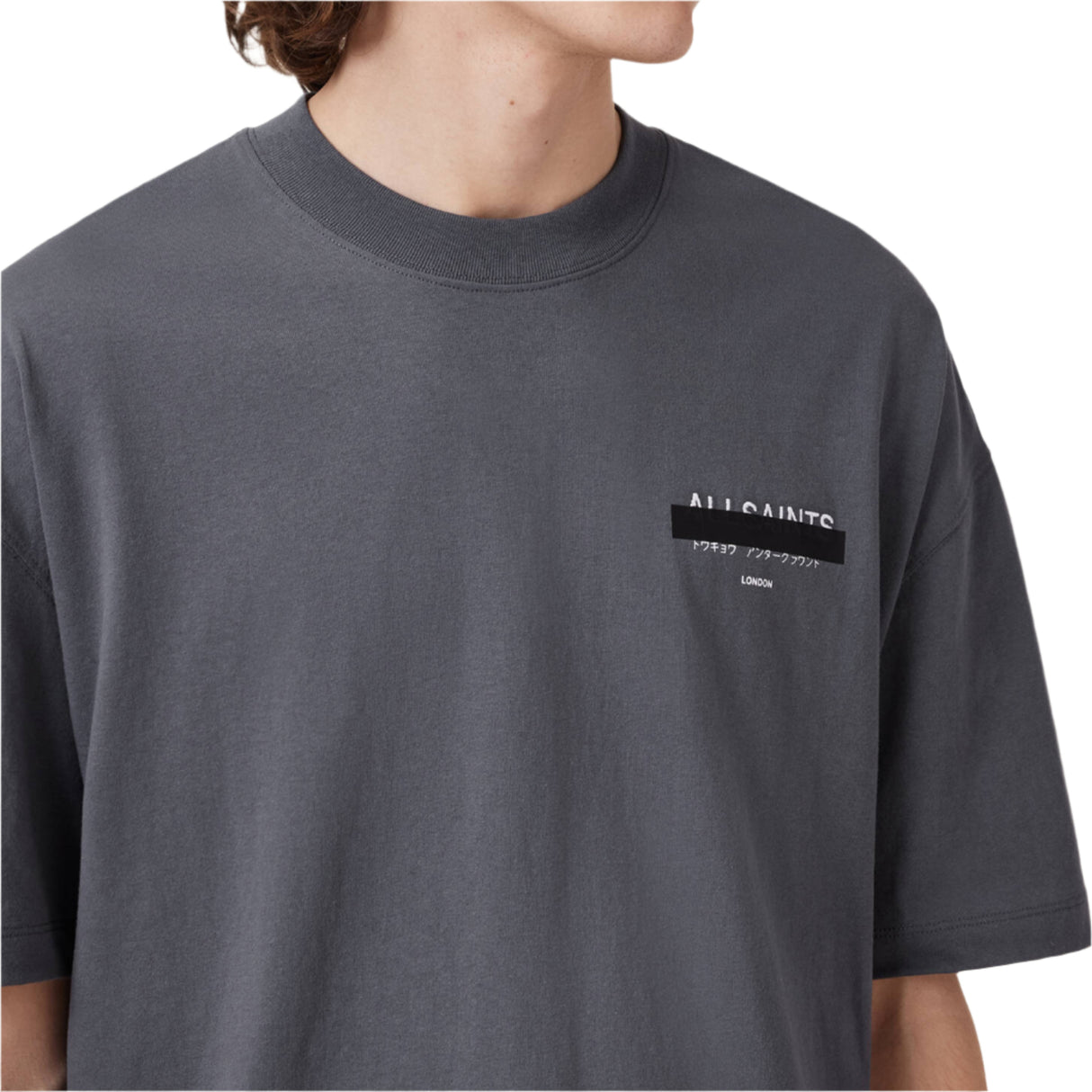 AllSaints Redact Strikeout Tee Pitched Blue ALLSAINTS ALLSAINTS - originalfook singapore