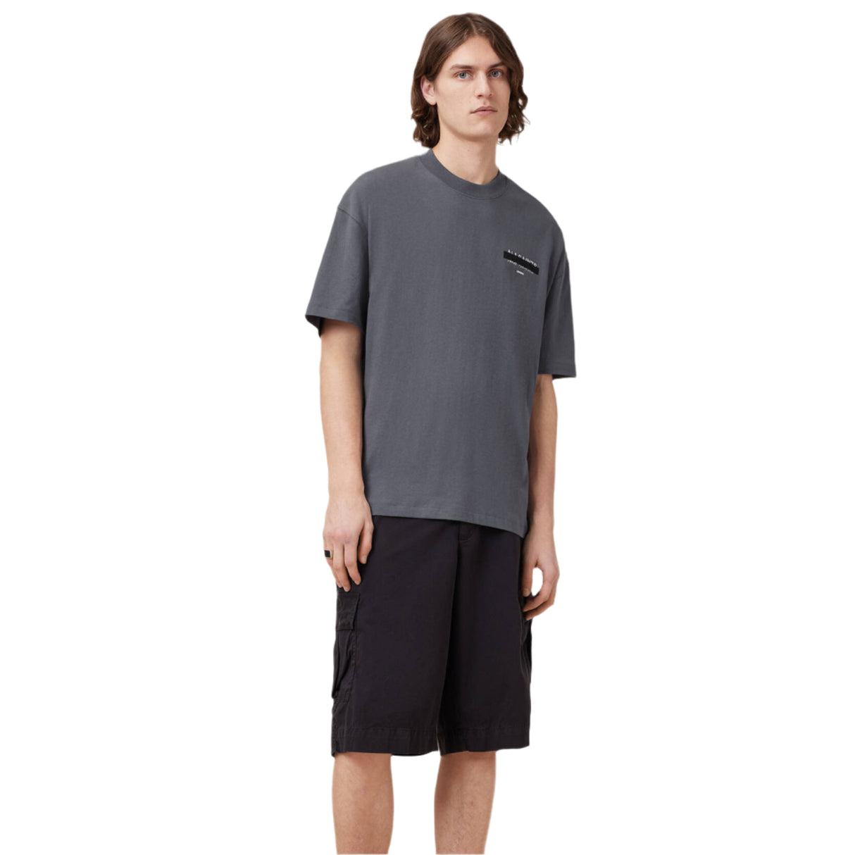 AllSaints Redact Strikeout Tee Pitched Blue ALLSAINTS ALLSAINTS - originalfook singapore