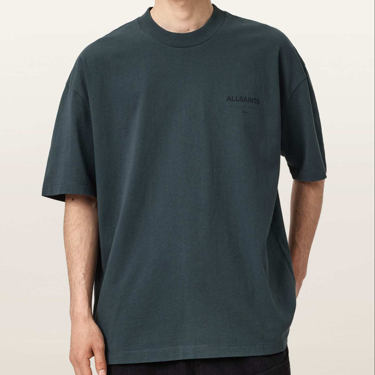 AllSaints Underground Logo Tee Sunil Blue - ORIGINALFOOK